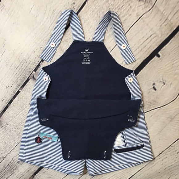 Tender Comforts baby boy t-shirt & shortall set 9m - Picture 5 of 9